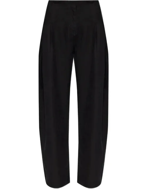 Pleated-detail Wide-leg Trousers