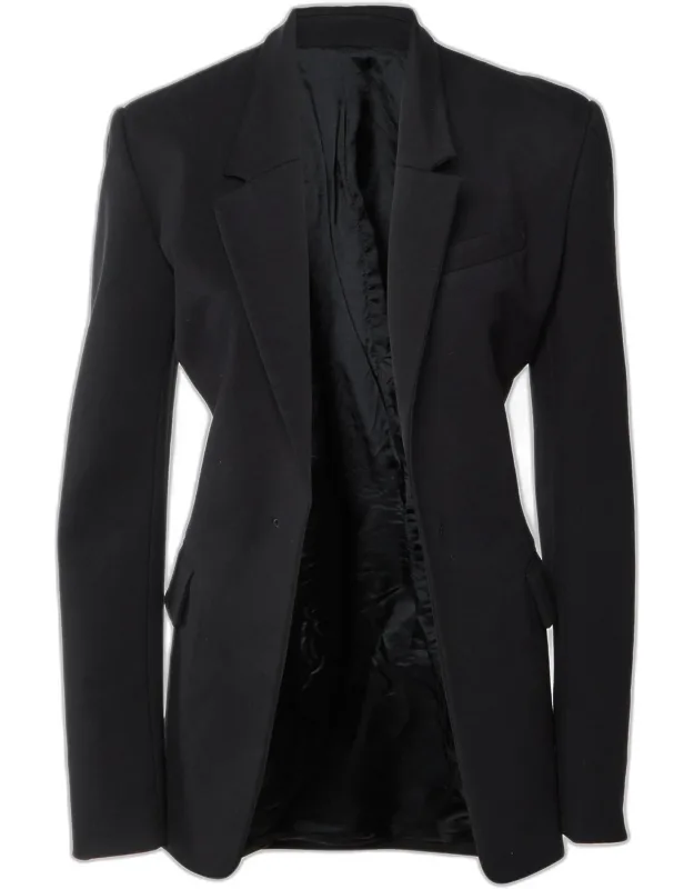 Wool Blend Structured Blazer