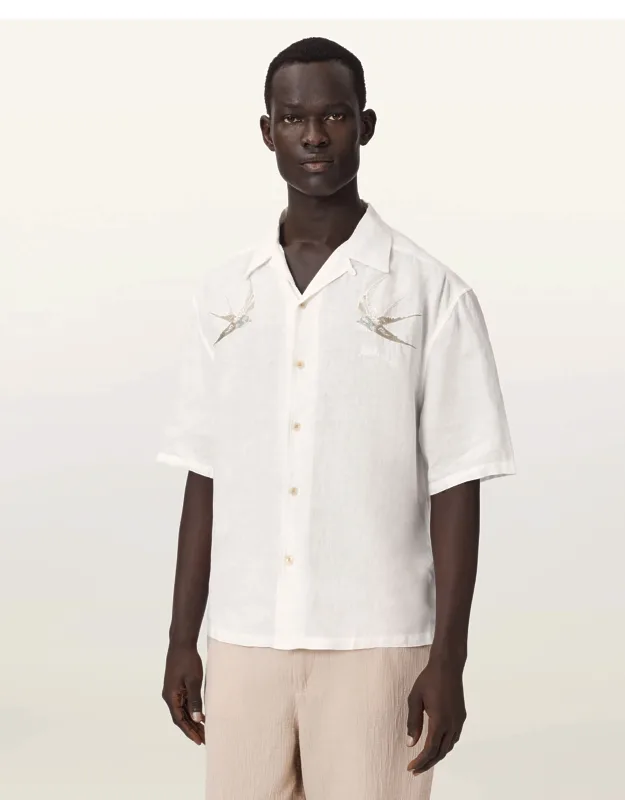 Embroidered Linen Shirt