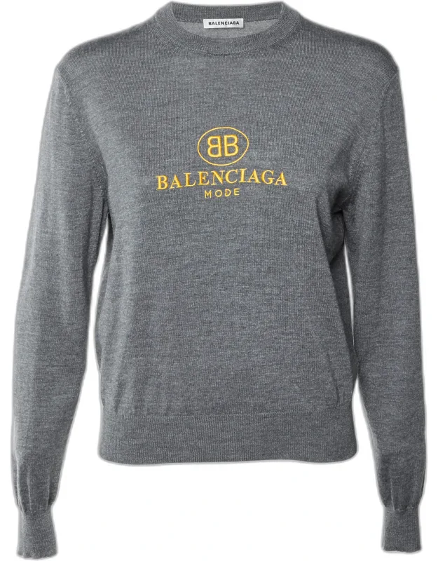 Embroidered Wool Knit Sweater