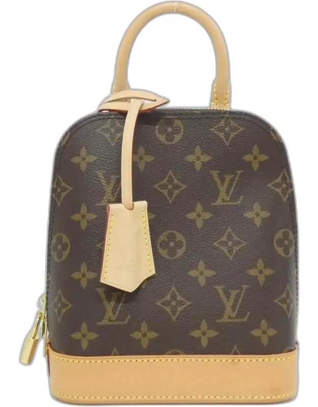 Alma Monogram Canvas Backpack Bag