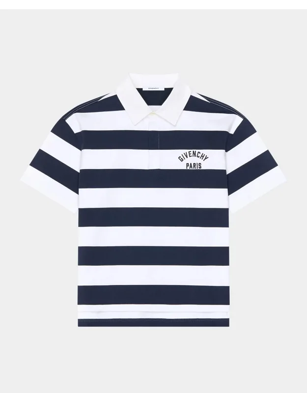 Sailor Stripe Logo Cotton Polo Shirt