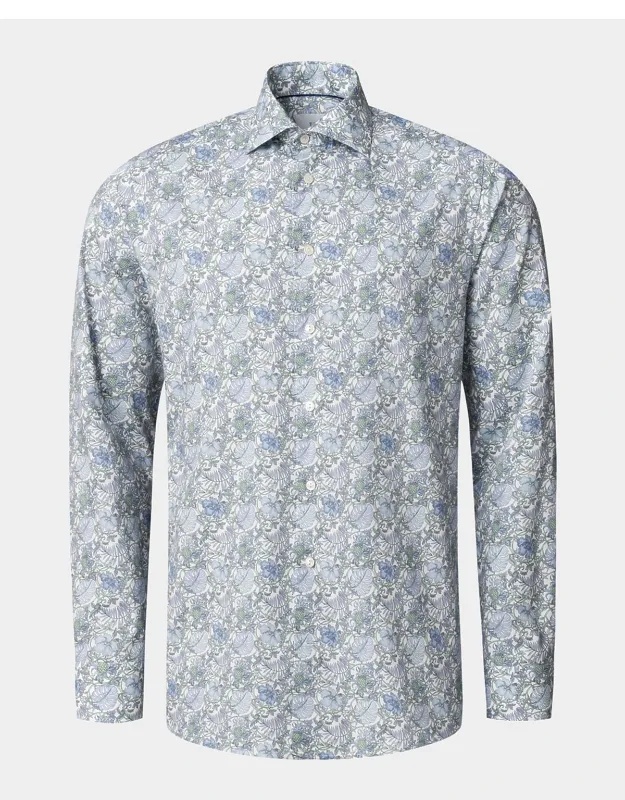 Signature Twill Floral Slim-fit Dress Shirt