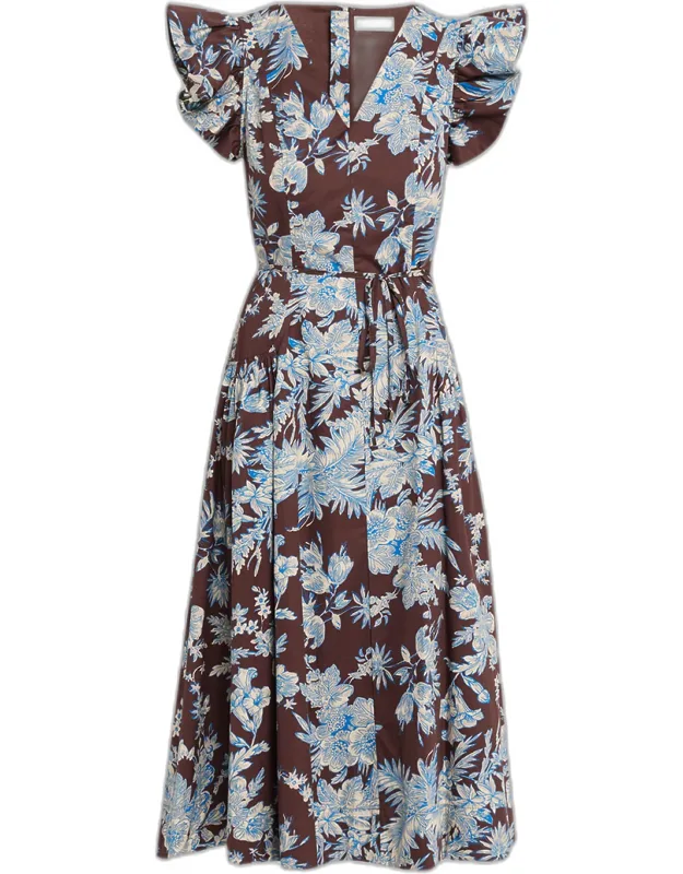 The Eloise Floral Cotton Midi Dress