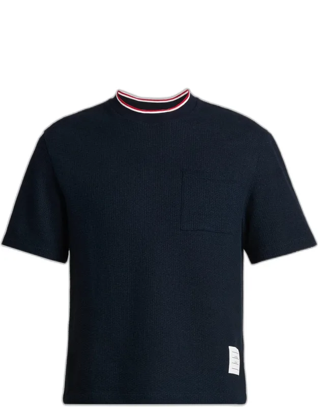 Rwb Tipped Crewneck Cotton-linen T-shirt