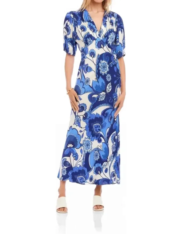Puff Sleeve Bias Dress