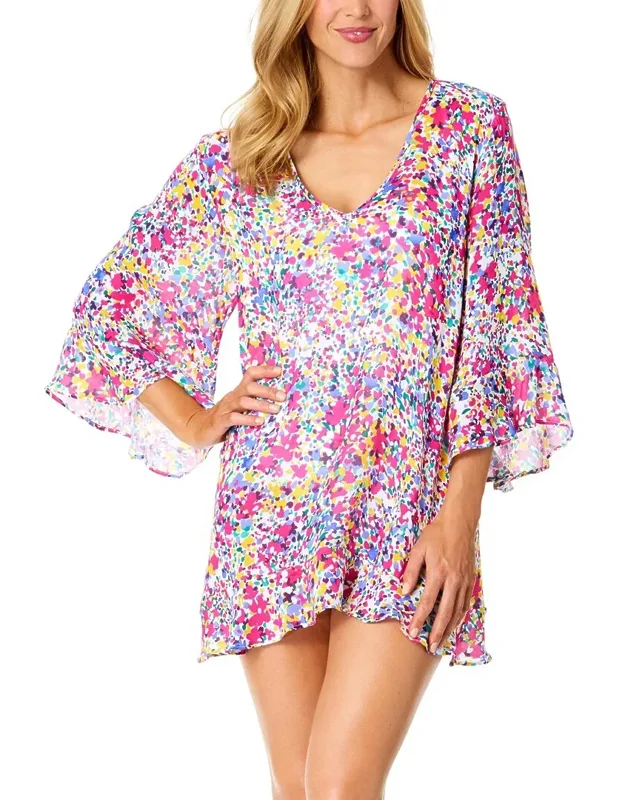 Bell Sleeve Flounce Tunic
