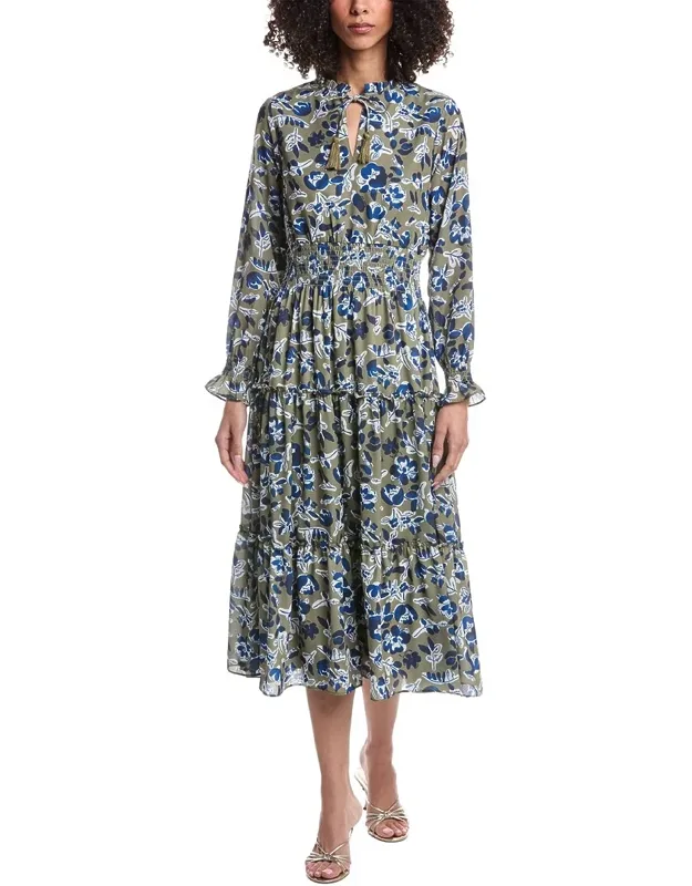 Smocked Waist Midi Dress
