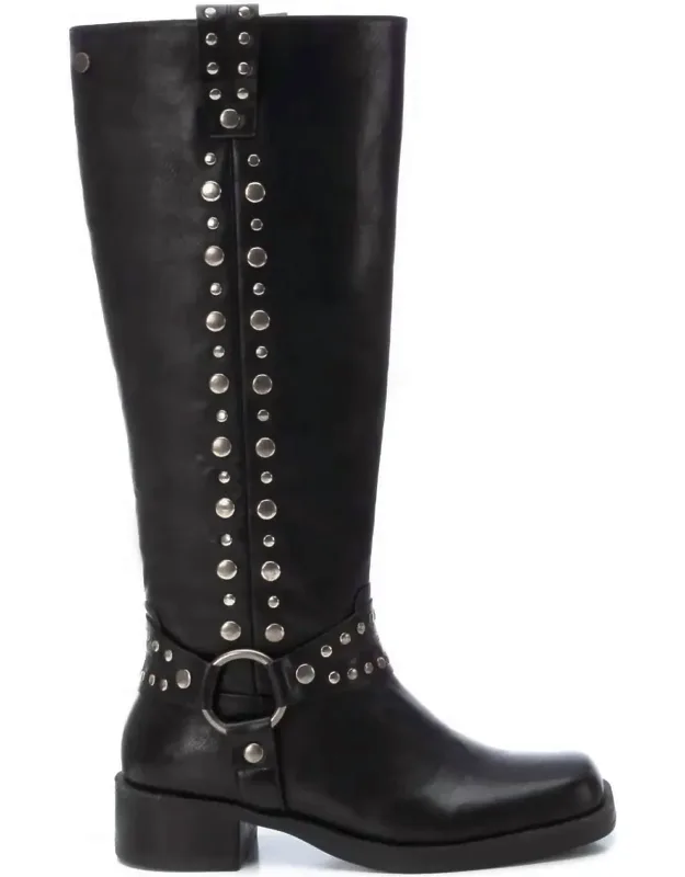 _boots 143415 With Chic Block Heel And Round Toe Design_
