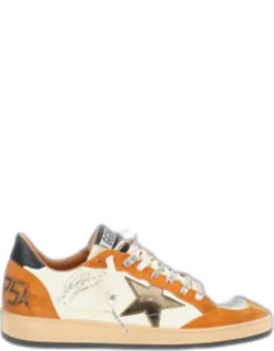 Ball Star Sneakers With Artisanal Distressed Finish And Nappa Leather