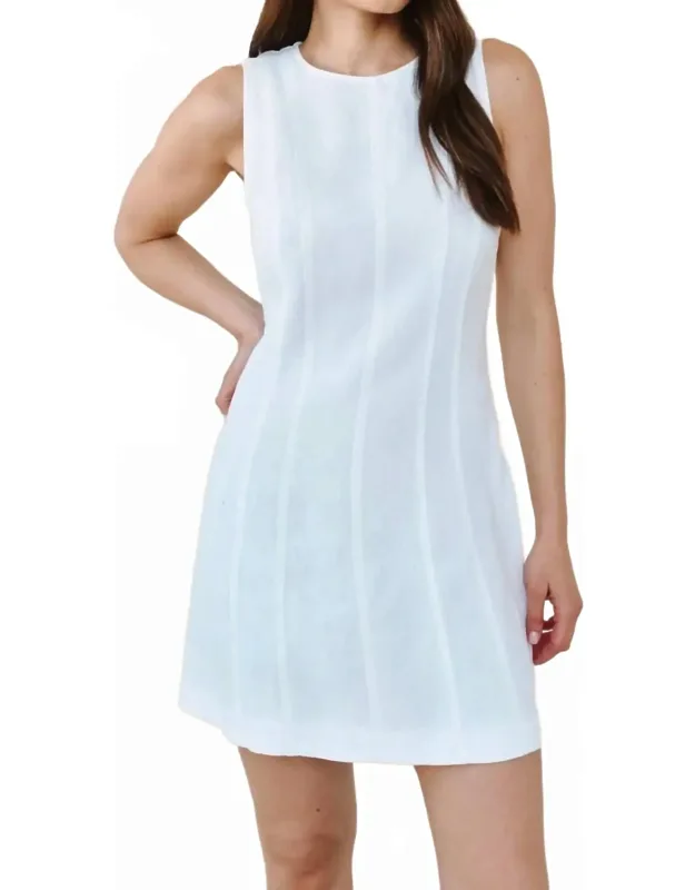 Seamed Zip Back Mini Dress