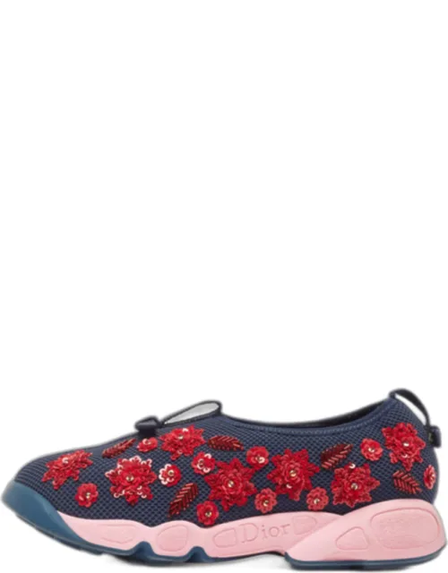 Mesh Embellished Fusion Slip On Sneakers