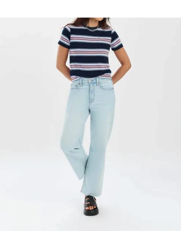 High Rise Wide Ankle Jeans
