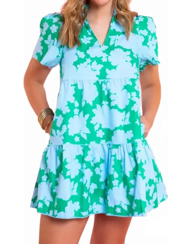 Floral Tiered Mini Dress
