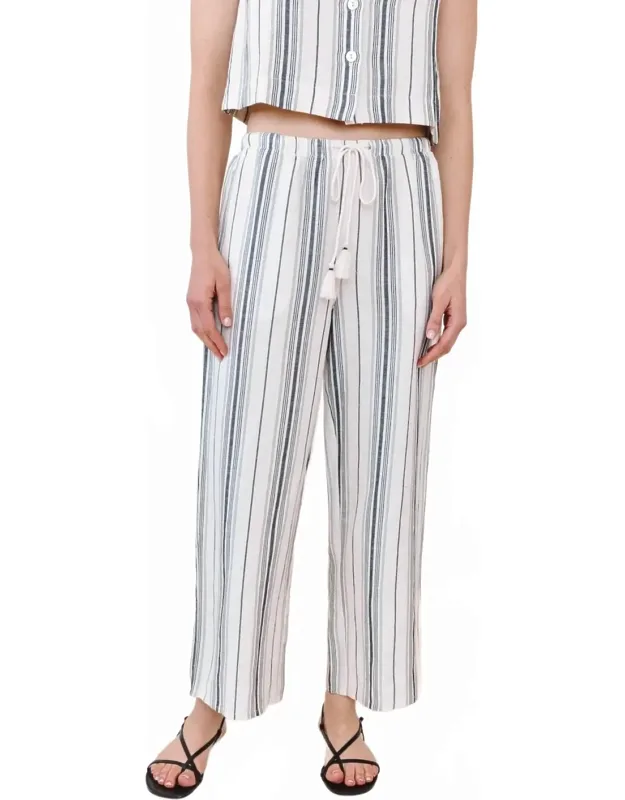 Tassel Cord Drawstring Crop Pants