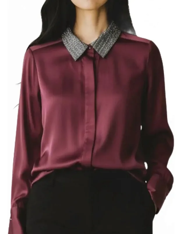 Beaded Collar Blouse