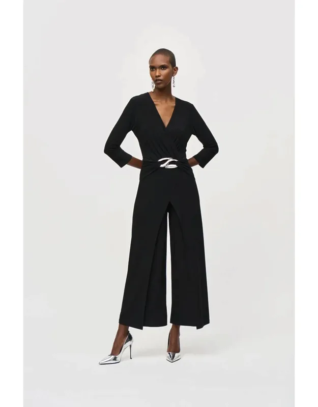 Silky Knit Wrap Jumpsuit