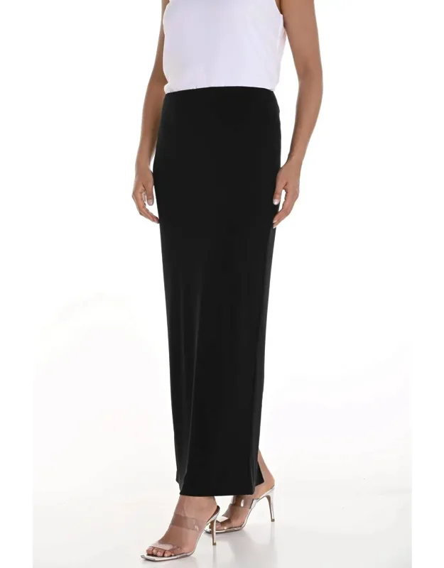 High Waist Pull On Pencil Maxi Skirt