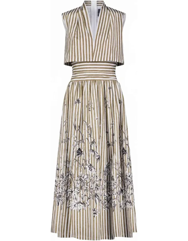 Collared V-neck Dress