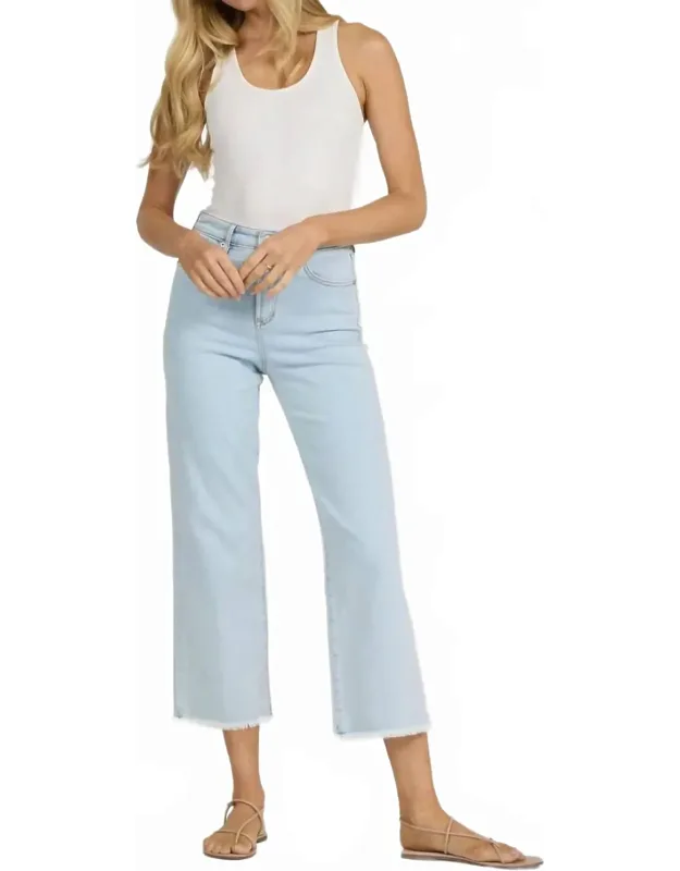 Holly High Rise Raw Hem Cropped Jeans