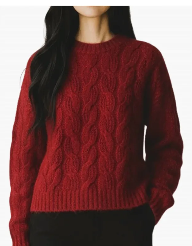 Cable Knit Crew Sweater