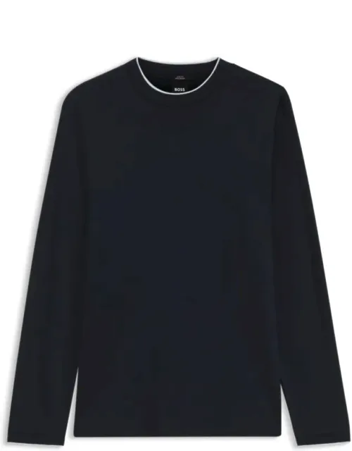 Long-sleeved T-shirt With Contrast Trim
