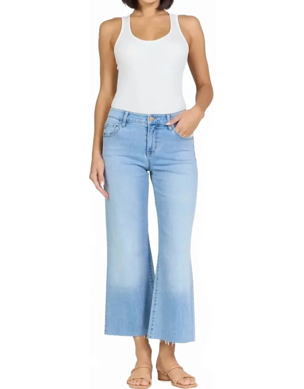 Holly Raw Hem Straight Leg Cropped Jeans