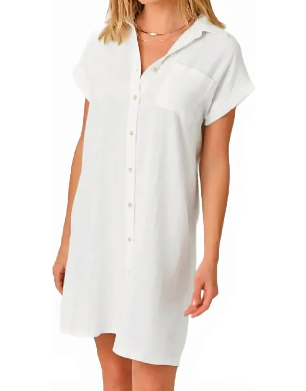 Linen Blend Mini Dress