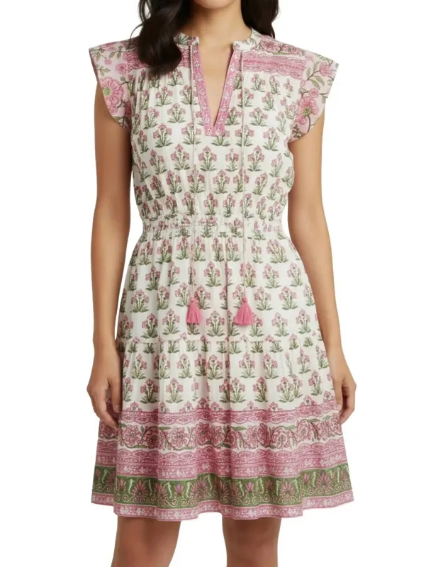 Ayra Block Print Mini Dress