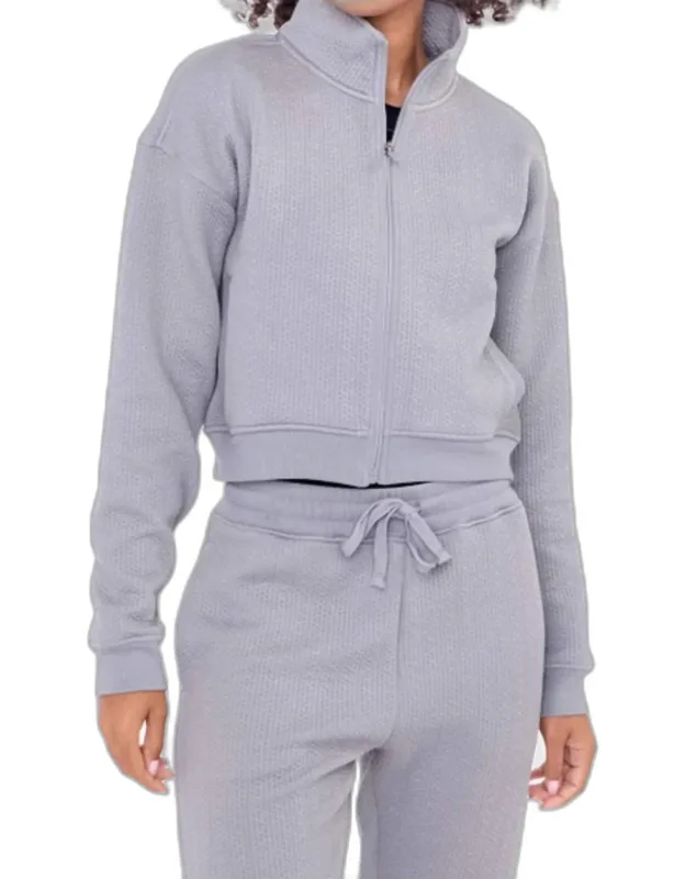 Quilted Cropped Zip-up Jacket