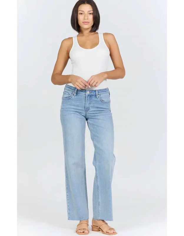 Drew Mid Rise Straight Leg Jeans