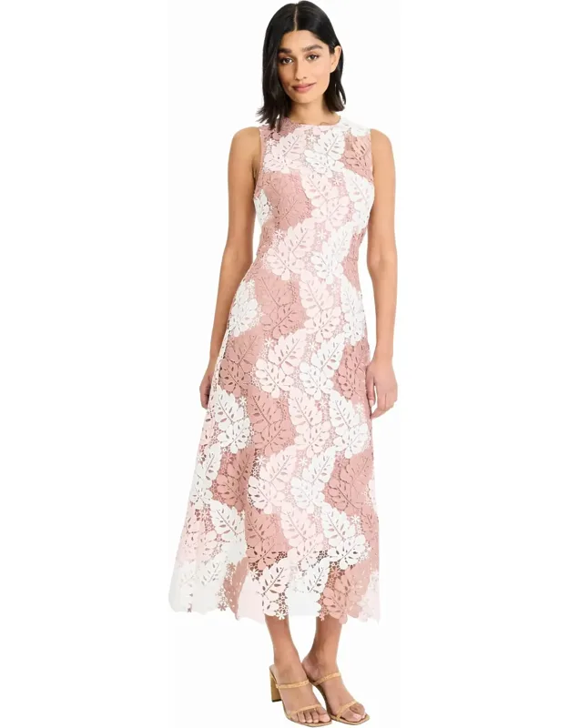Sleeveless Lace Midi Dress