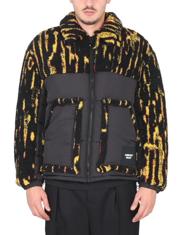Ambush Jacket With Logo, Classic Collar, Front Zipper Closure