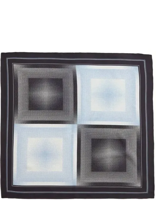 Silk Twill Scarf In Halftone