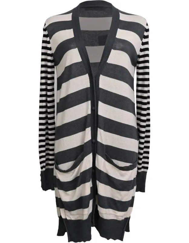 Striped Knitted Cardigan