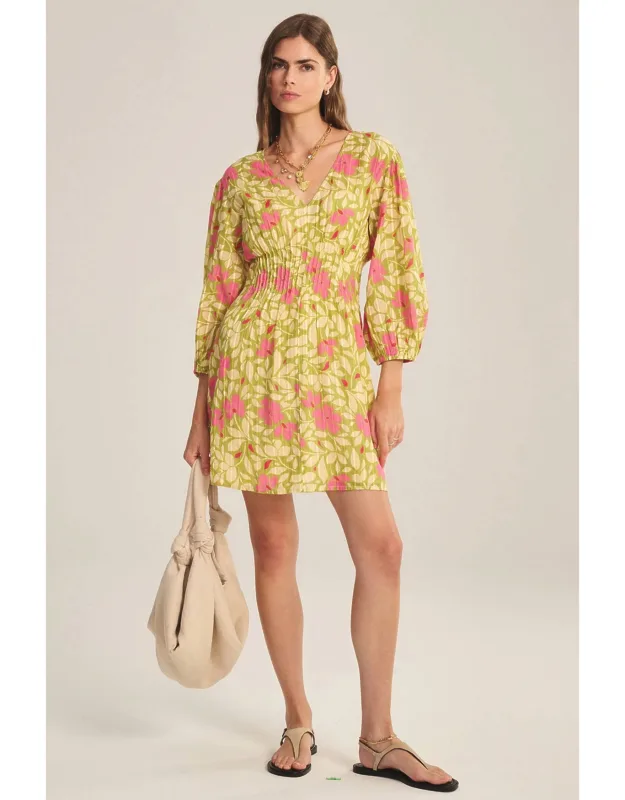 Blossom Printed Lurex Mini Dress
