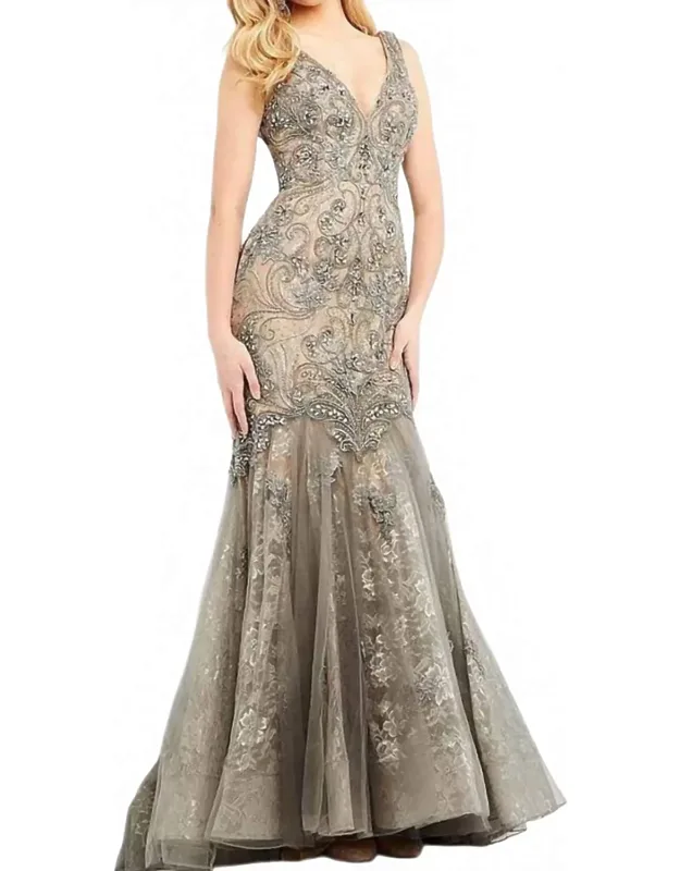 Crystal Beaded Vintage-inspired Dress