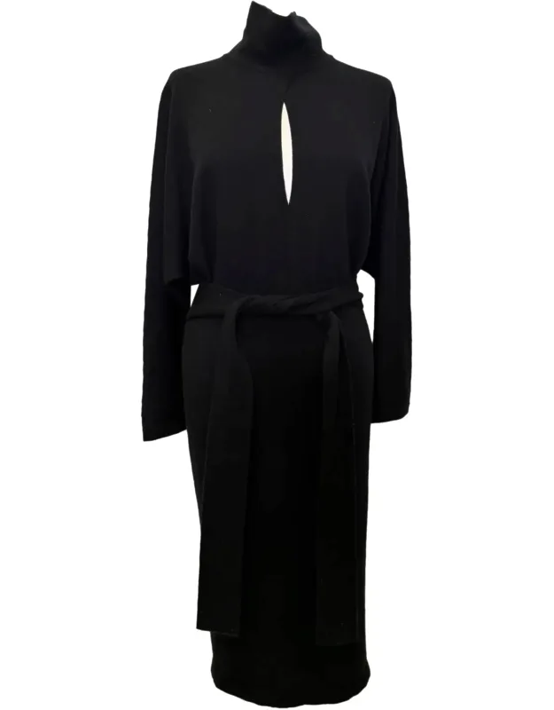 Cutout Turtleneck Midi Dress