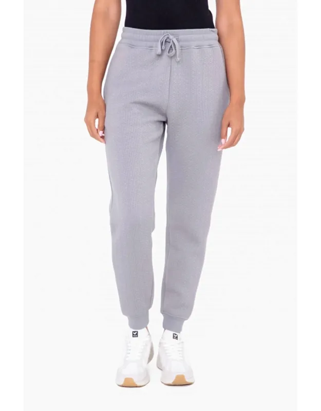 Quilted Drawstring Joggers