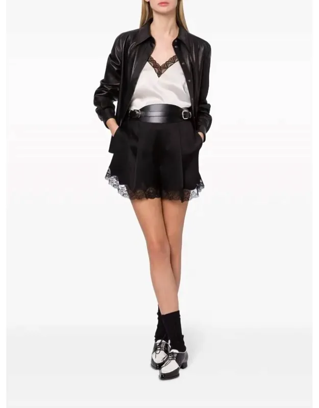 Nappa Leather Gloss Shirt Jacket