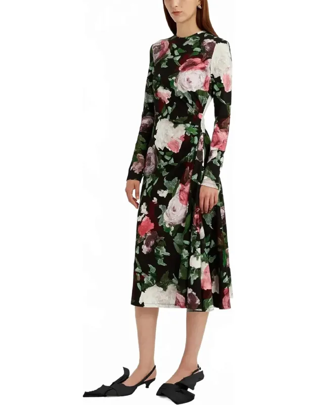 Draped Midi Dress