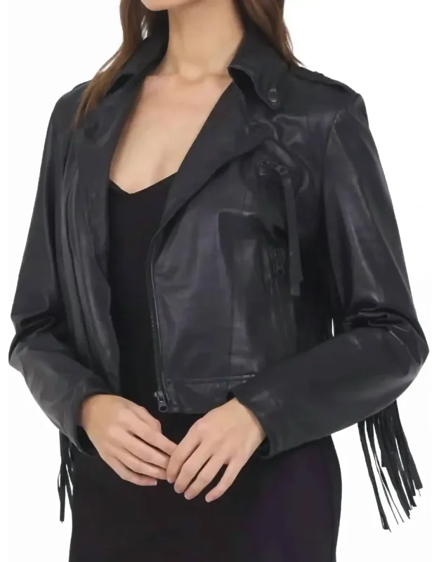 Fringe Leather Jacket