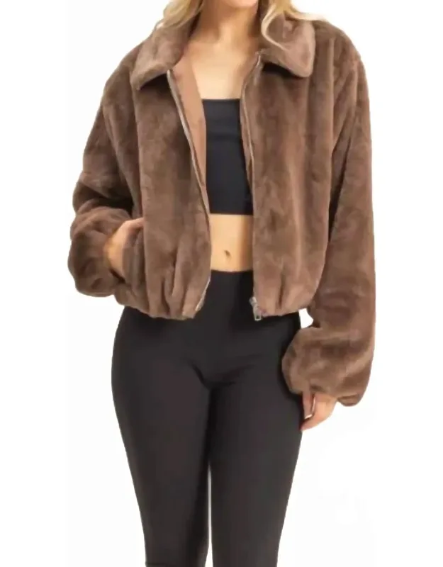 Faux Fur Zip Jacket
