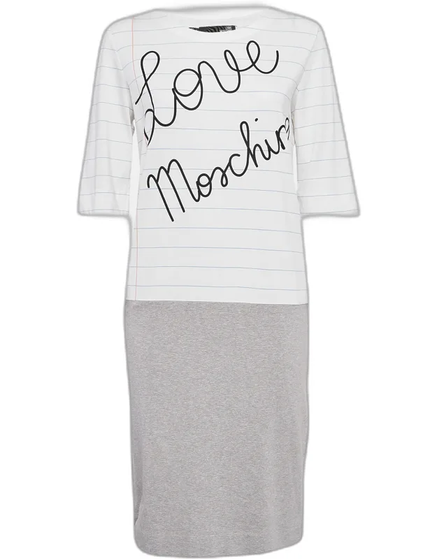 Book Paper Printed Cotton T-shirt Dress