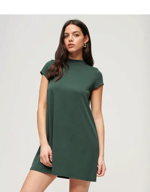 Short Sleeve A-line Mini Dress