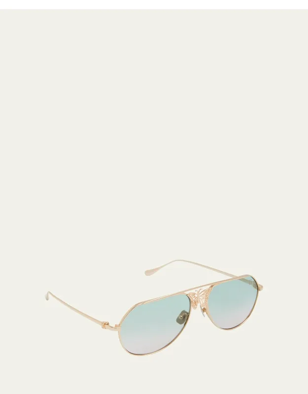 Miss Rosell 2 Butterfly Titanium Aviator Sunglasses