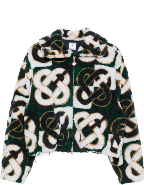 Zip-fastening Monogram-print Jacket