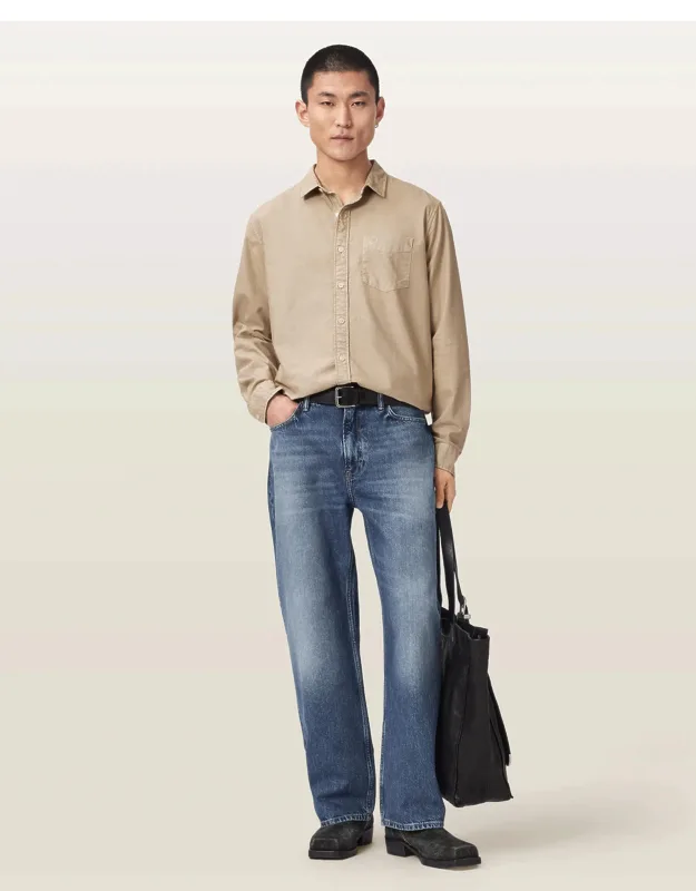 Melrose Long Sleeve Cotton Ramskull Shirt