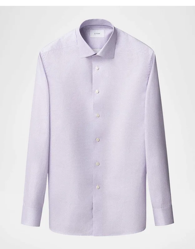 Micro-floral Signature Twill Dress Shirt
