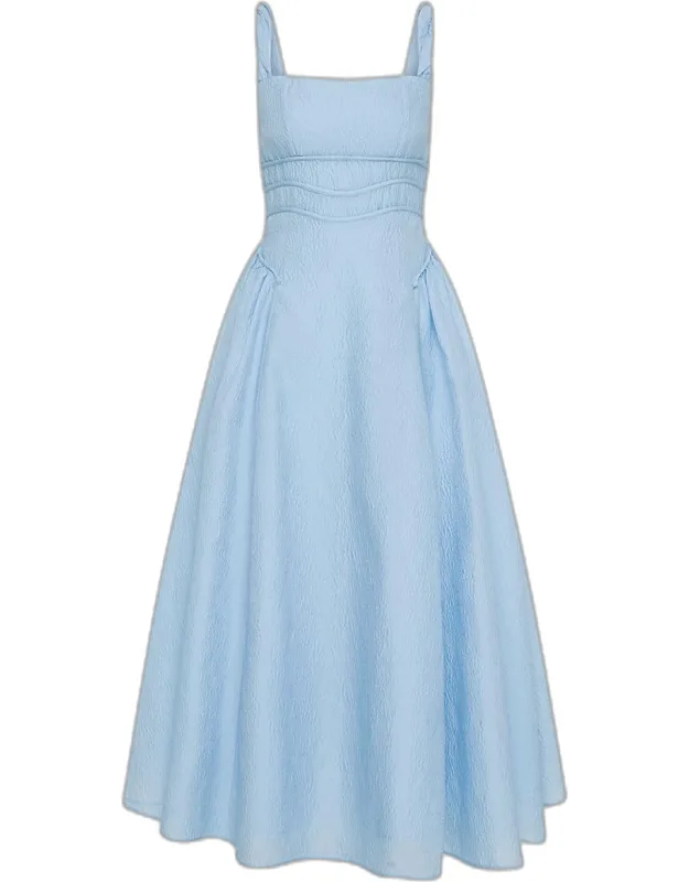 Textured Jacquard Tea-length Dress